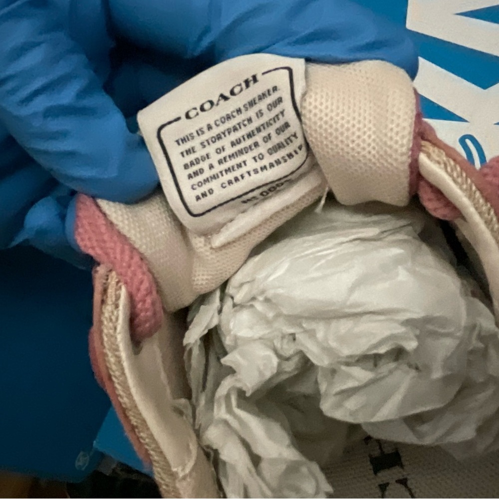 Coach Women's Pink and Cream Sneakers - Picture 7 of 8